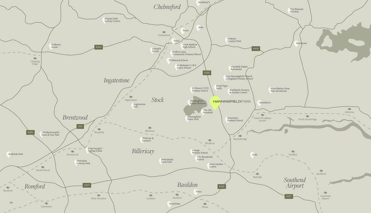 Hanningfield Park - Location Map